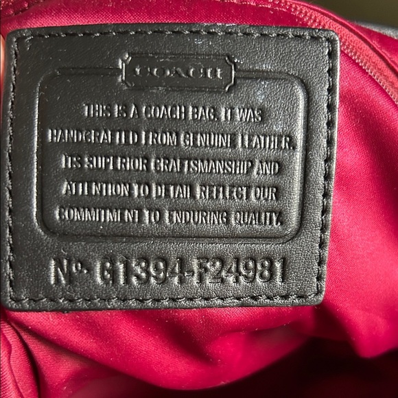 Coach Park Quilted Burgundy and Black Shoulder Bag - Picture 9 of 15